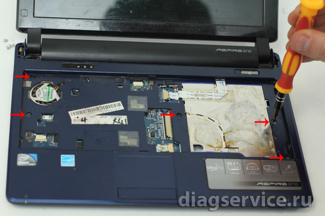 ремонт клавиатуры ноутбука Acer  Aspire One KAV60